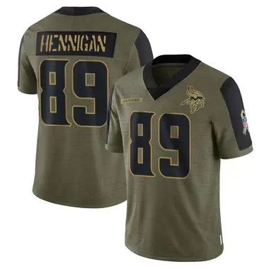 Thomas Hennigan Men's Limited Olive Minnesota Vikings 2021 Salute To Service Jersey