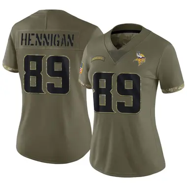 Thomas Hennigan Women's Limited Olive Minnesota Vikings 2022 Salute To Service Jersey
