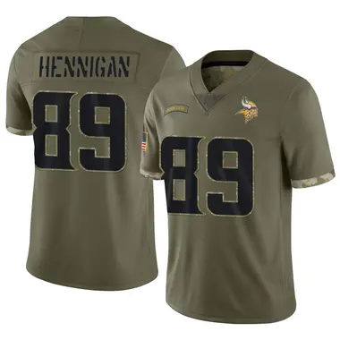 Thomas Hennigan Youth Limited Olive Minnesota Vikings 2022 Salute To Service Jersey